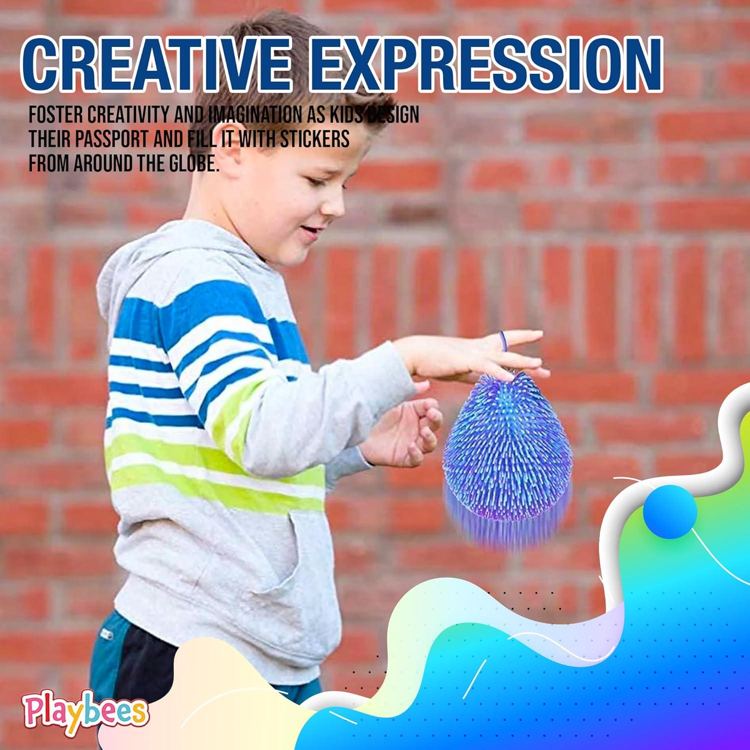 Bolas Puffer Espinosas Playbees - Paquete de 6 - Juguetes Sensoriales 13.97 cm