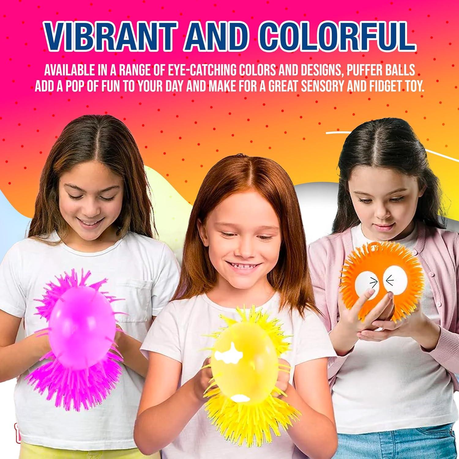 Bolas Puffer Espinosas Playbees - Paquete de 6 - Juguetes Sensoriales 13.97 cm