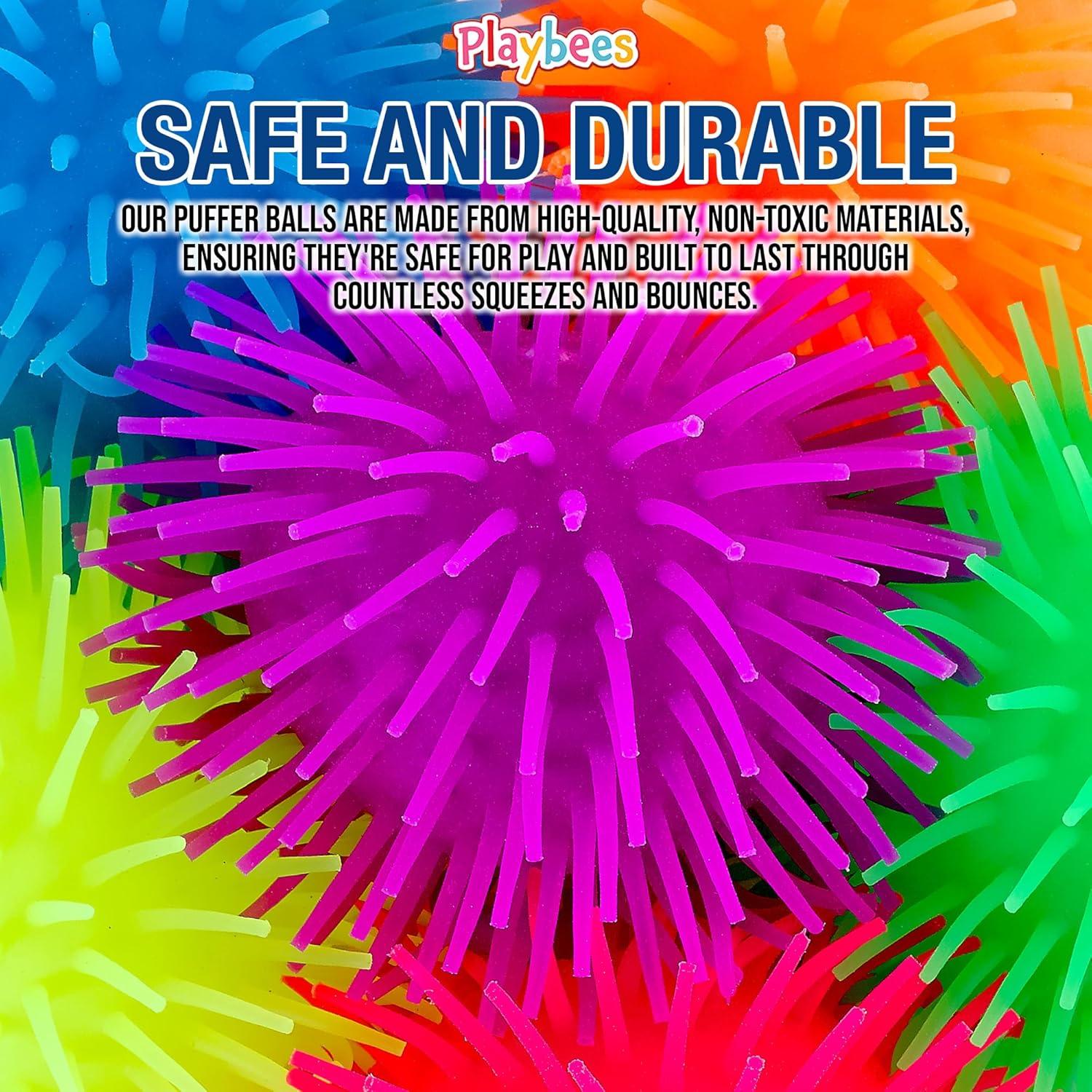 Bolas Puffer Espinosas Playbees - Paquete de 6 - Juguetes Sensoriales 13.97 cm