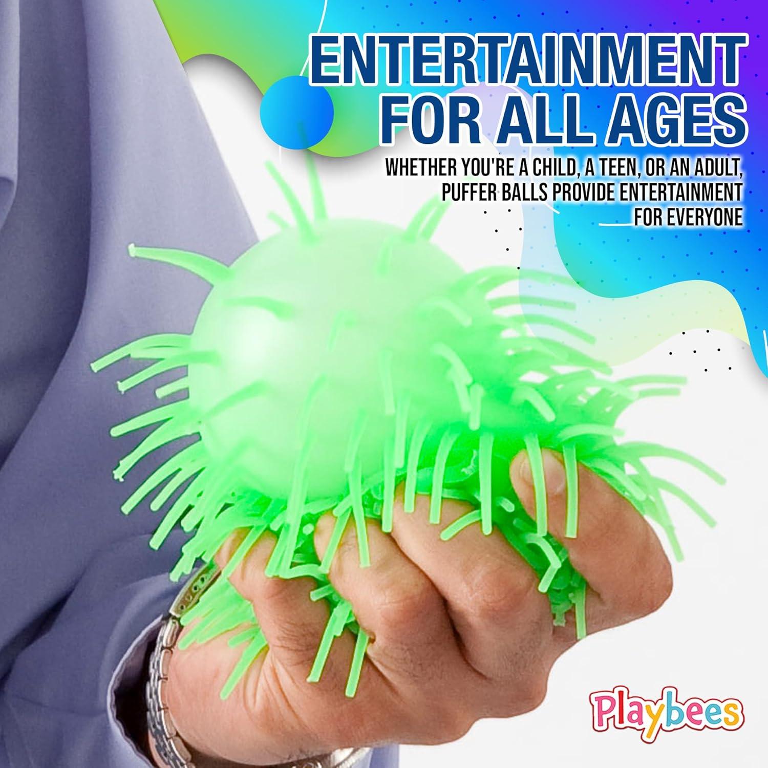 Bolas Puffer Espinosas Playbees - Paquete de 6 - Juguetes Sensoriales 13.97 cm