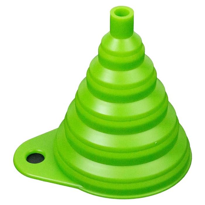 Embudo de Silicona Plegable Star Elm, 2 Tamaños, Verde