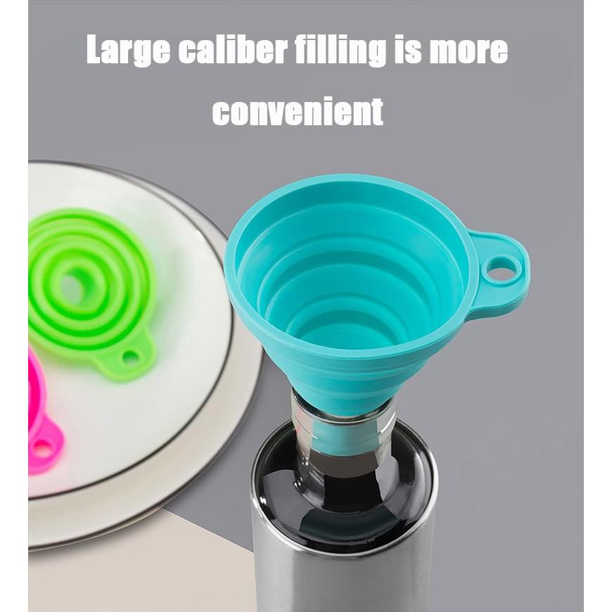 Embudo de Silicona Plegable Star Elm, 2 Tamaños, Verde