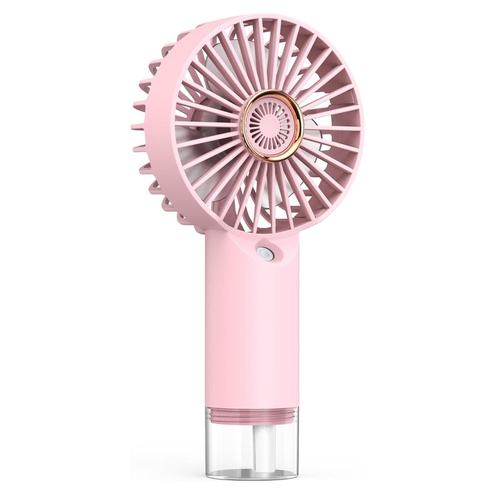 Mini Ventilador de Mano FXI SL620 Rosa con Nebulización USB-C