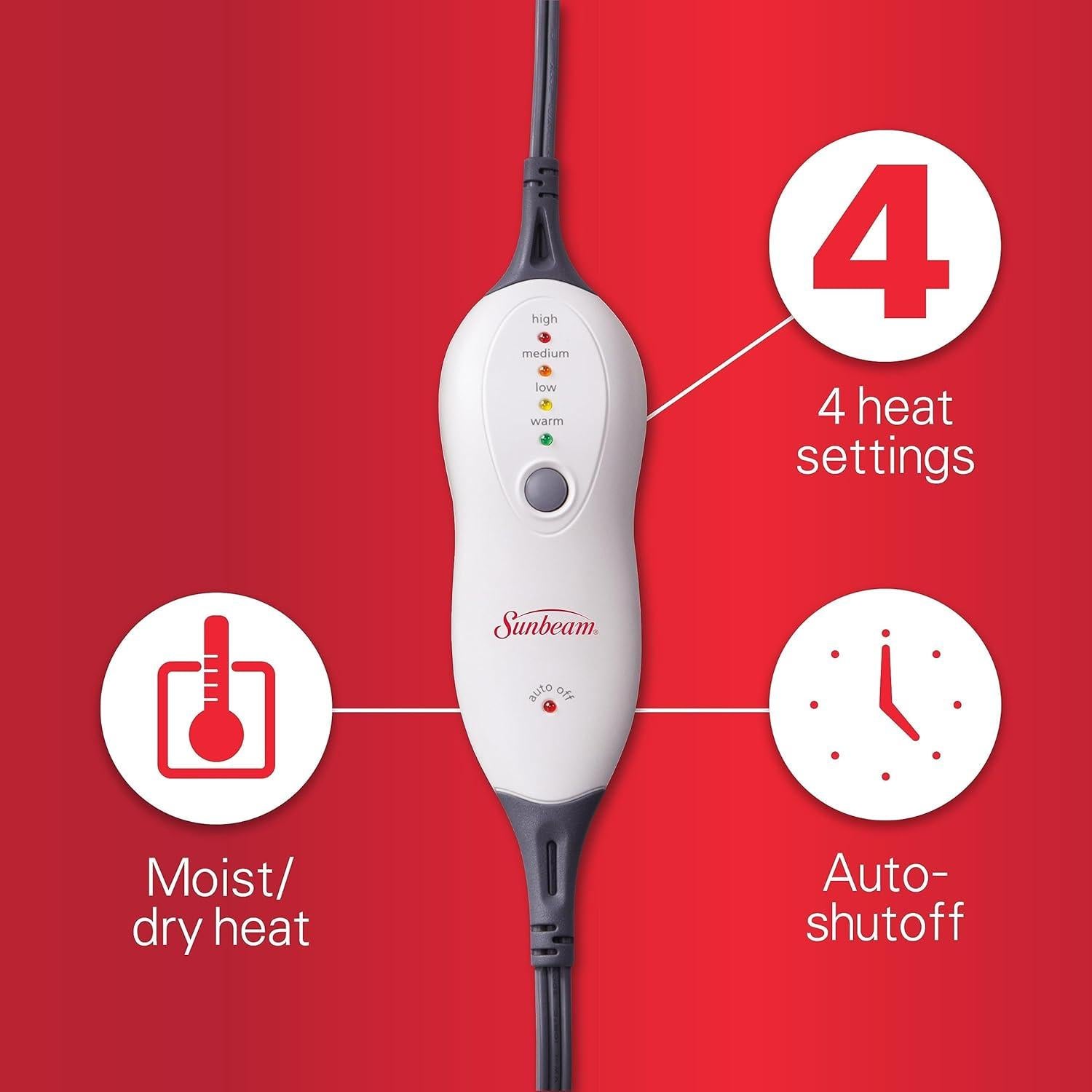 Almohadilla Térmica Sunbeam 55x35 cm para Cuello y Hombros