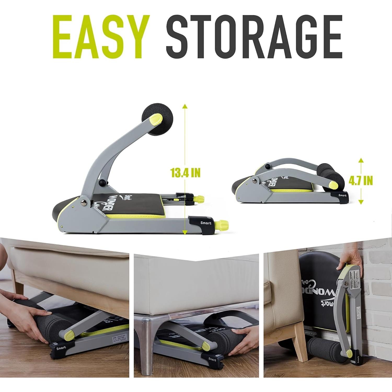 Máquina de Abdominales Wonder Core WCS-612 Verde - Entrenador Multifuncional