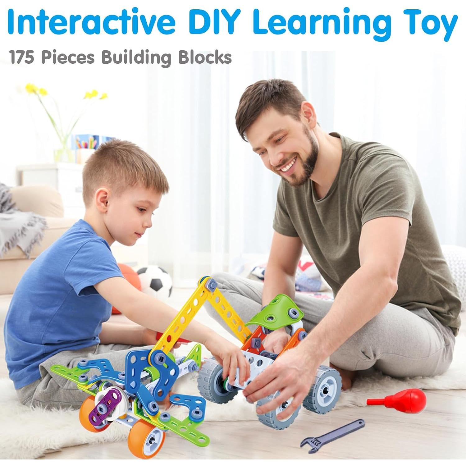 Juguetes de Construcción MOONTOY 175 Piezas STEM 4-8 Años