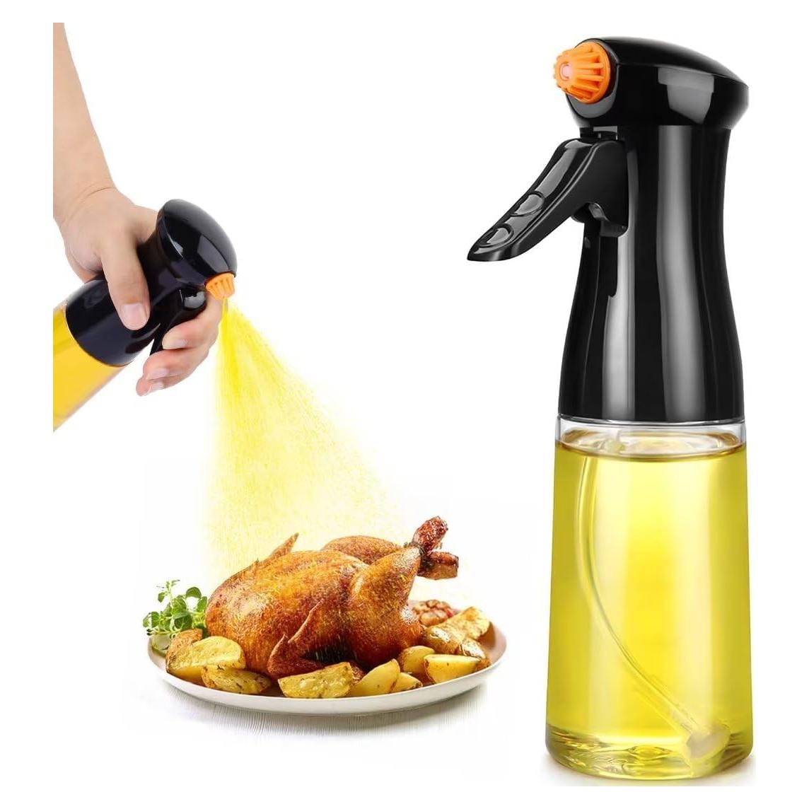 Rociador de Aceite MUOOMU 200ml Multiusos Negro para Cocina