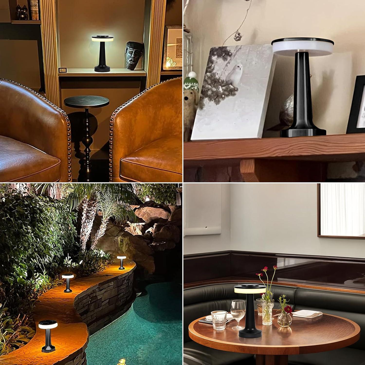 Lámpara de Mesa Inalámbrica SUNLIGTGO LED 3 Colores 3000mAh