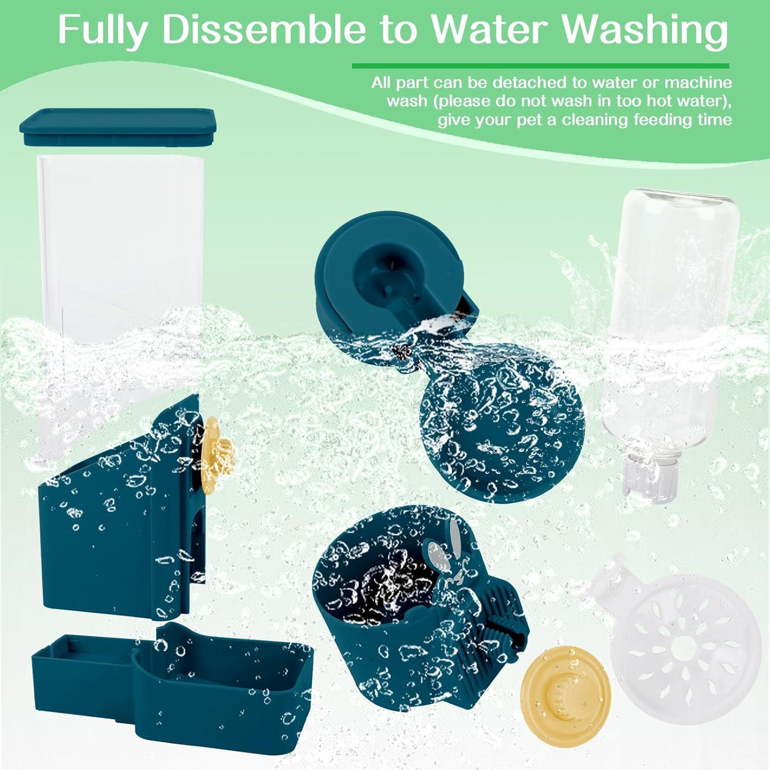 Dispensador Automático de Comida y Agua Hugyou 1400ml Azul