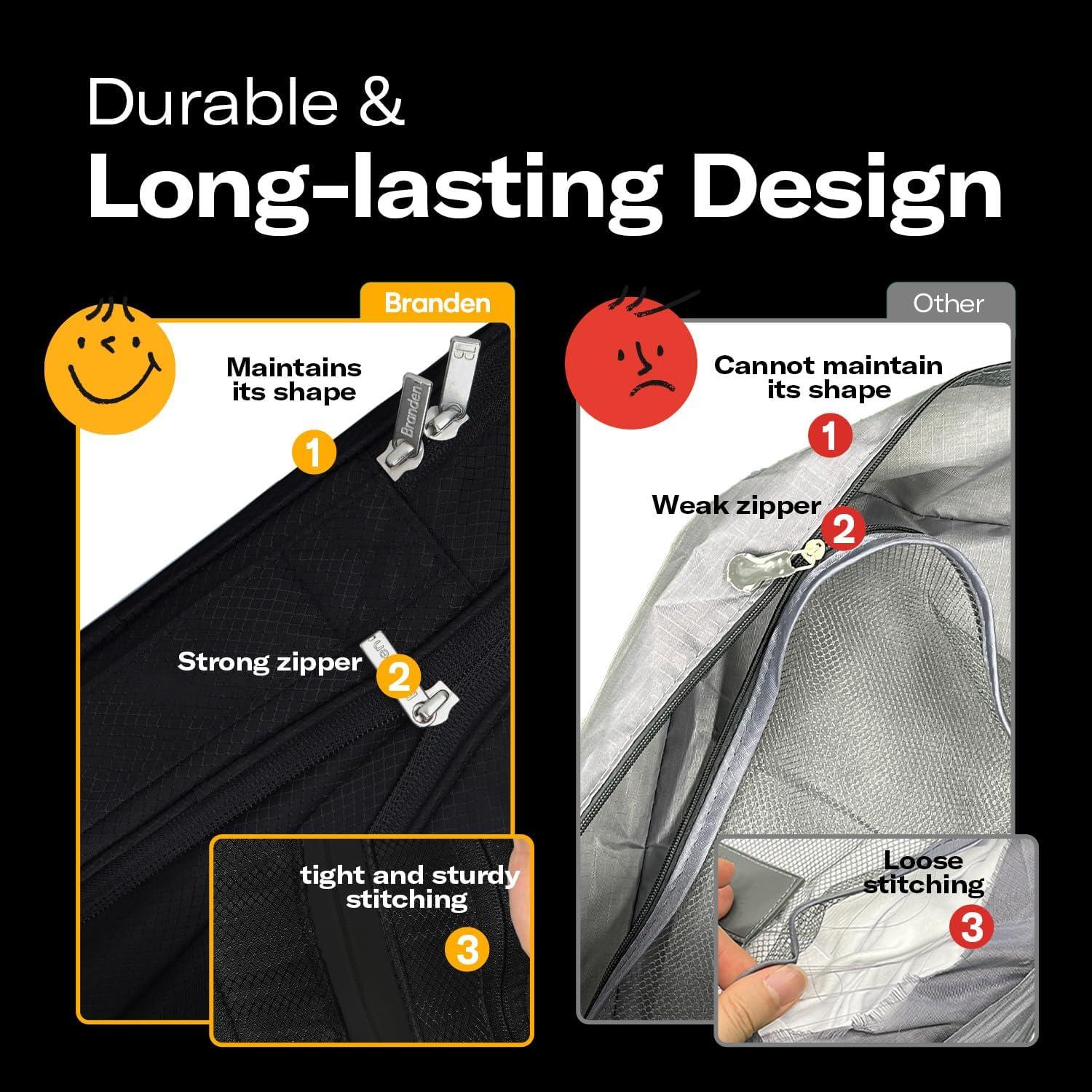 Cubo de Compresión Branden X-Large Negro - Organizador de Equipaje