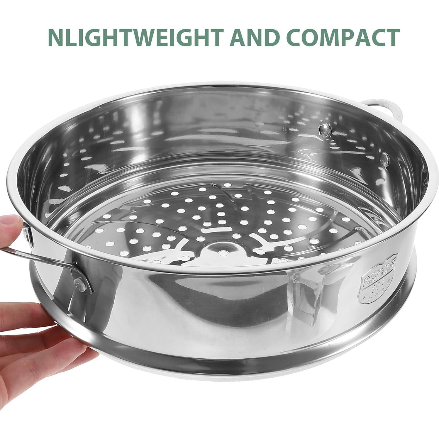 Cesta de Vapor Acero Inoxidable Hemoton 30.5x25x8 cm