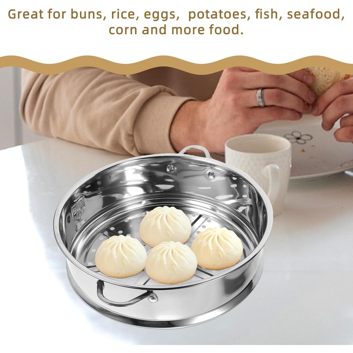 Cesta de Vapor Acero Inoxidable Hemoton 30.5x25x8 cm