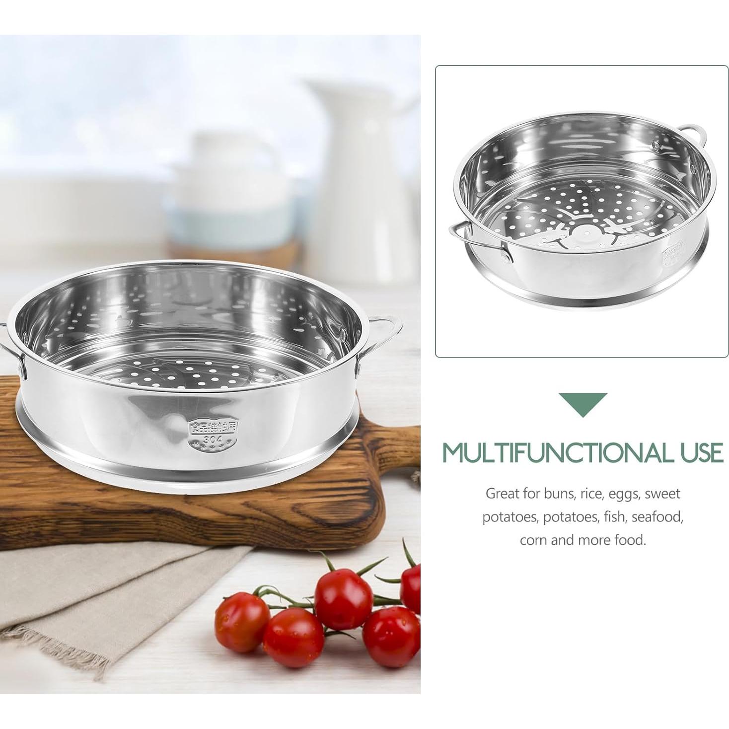 Cesta de Vapor Acero Inoxidable Hemoton 30.5x25x8 cm