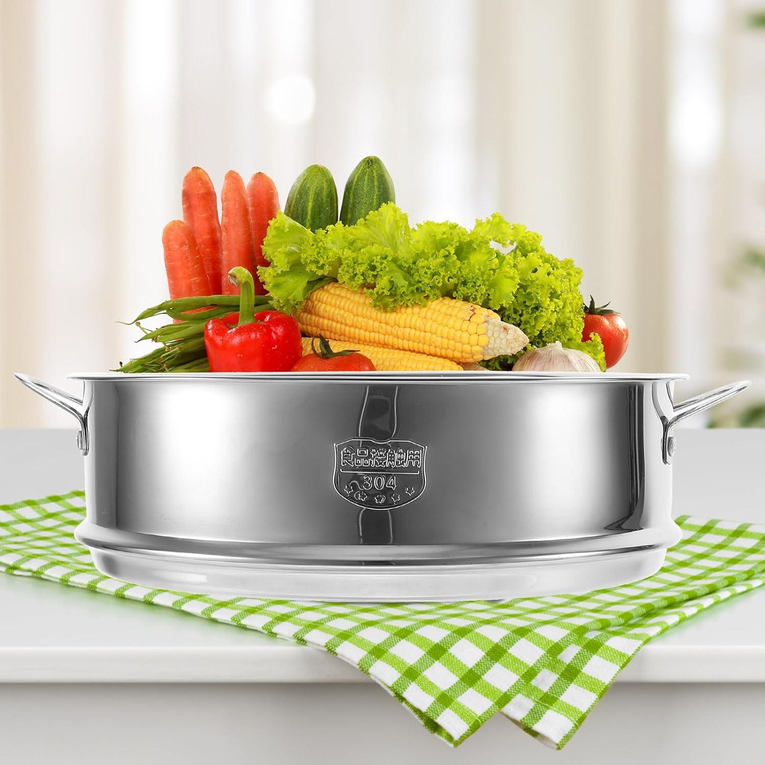 Cesta de Vapor Acero Inoxidable Hemoton 30.5x25x8 cm