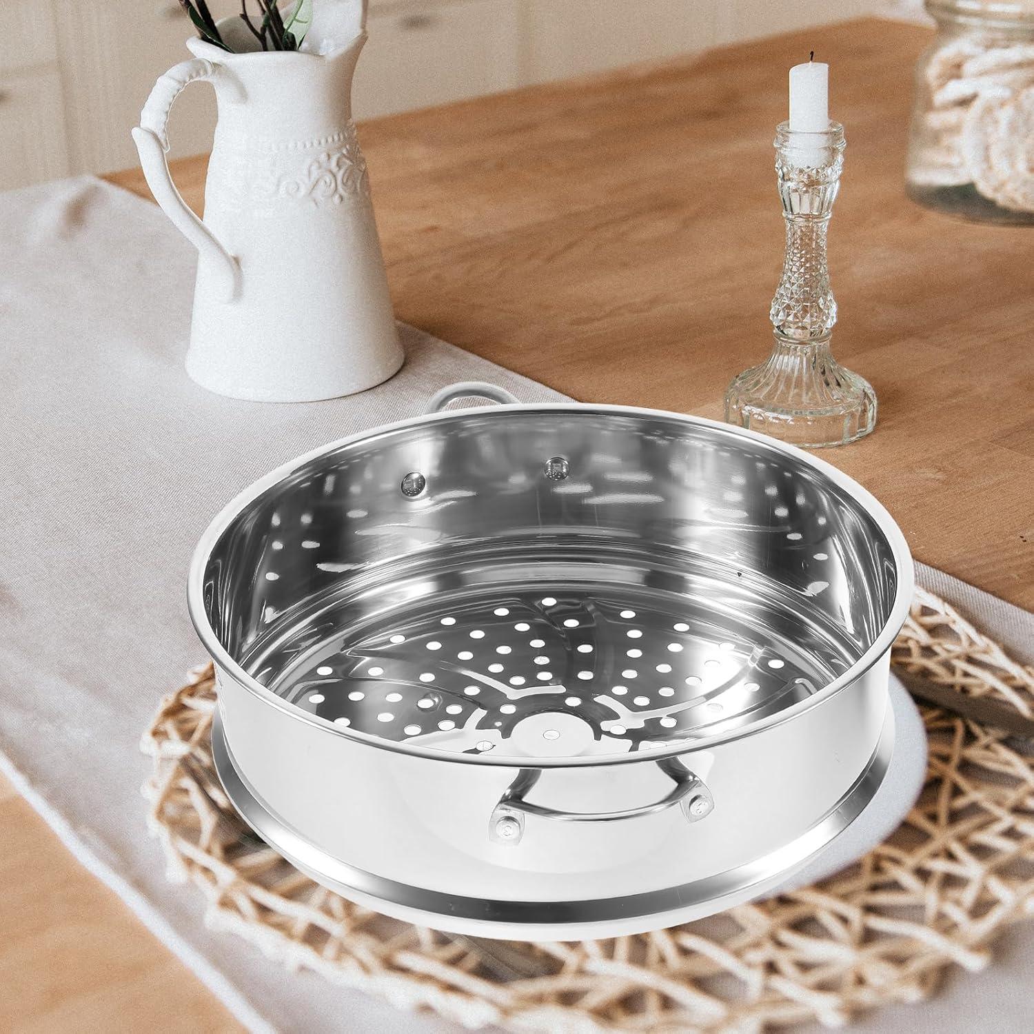 Cesta de Vapor Acero Inoxidable Hemoton 30.5x25x8 cm