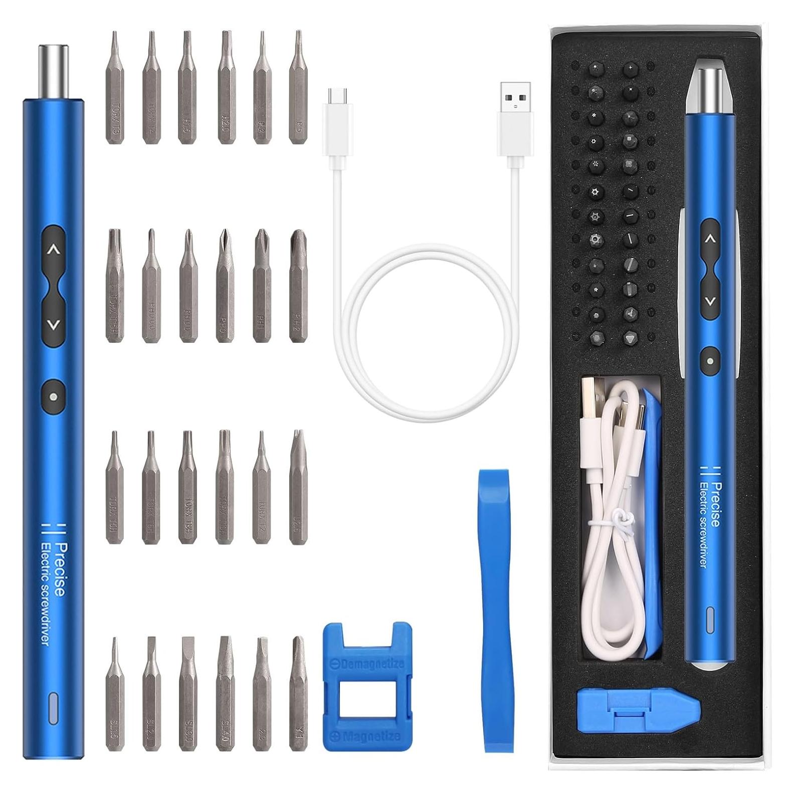 Destornillador Eléctrico Inalámbrico LOFICOPER 28 en 1 Azul