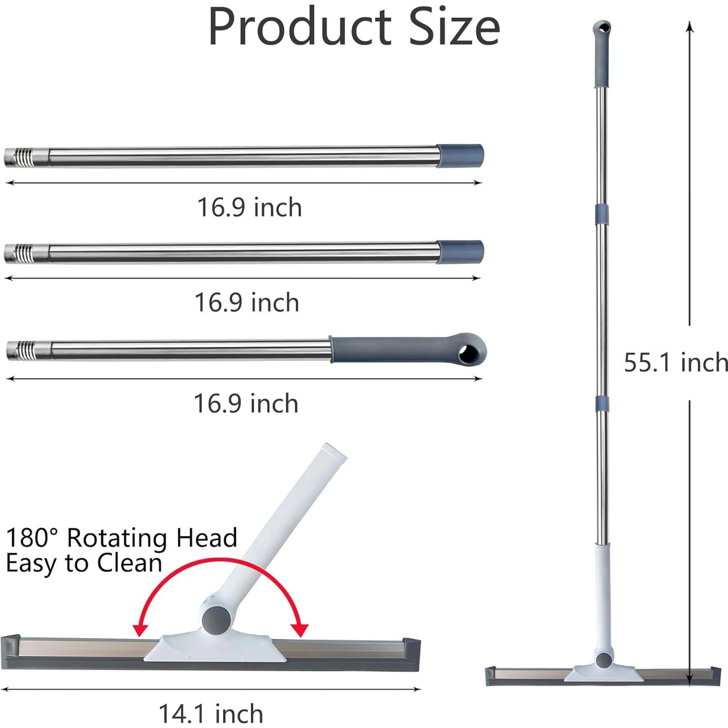 Escoba Mágica Drcoevo de Silicona con Mango Ajustable 55"