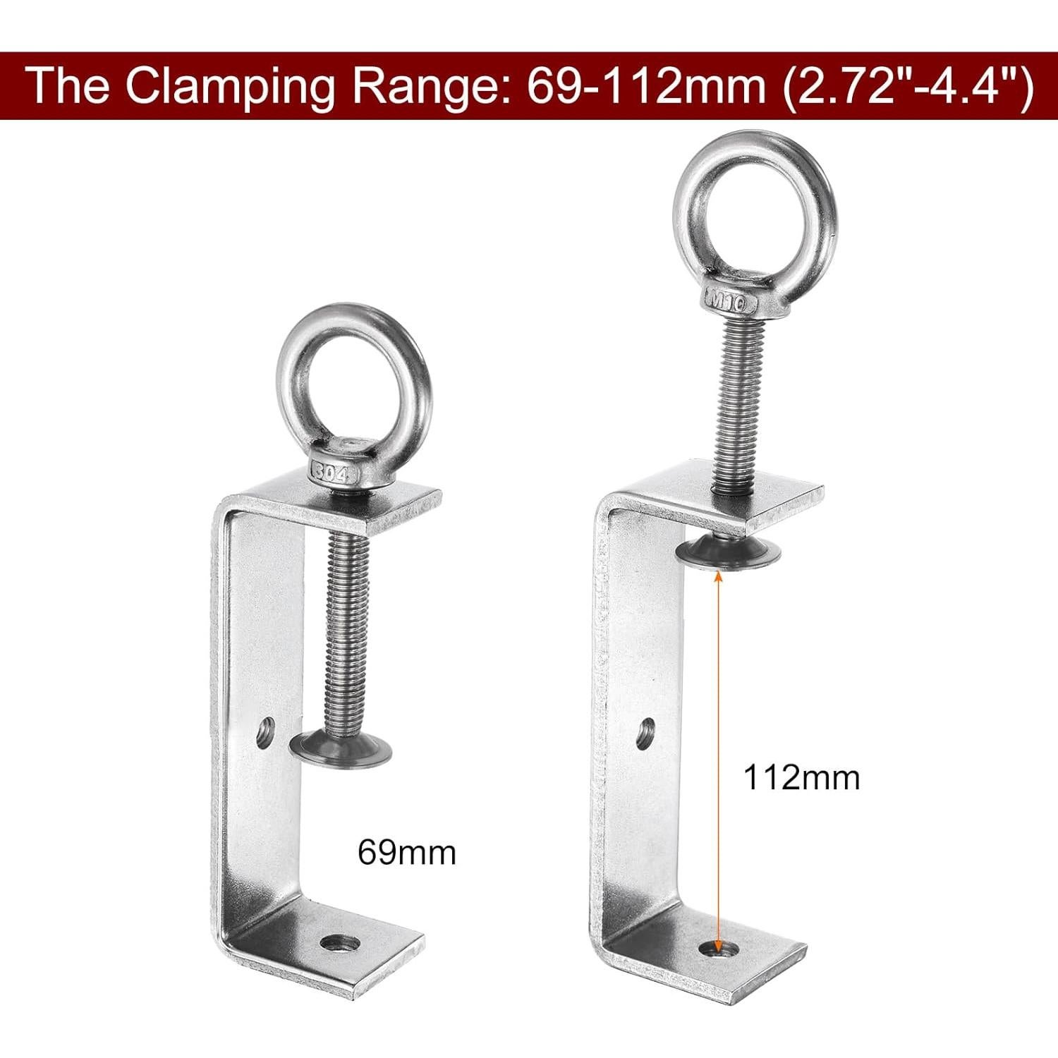 Abrazaderas C HARFINGTON Acero Inoxidable 120mm 2 Pcs