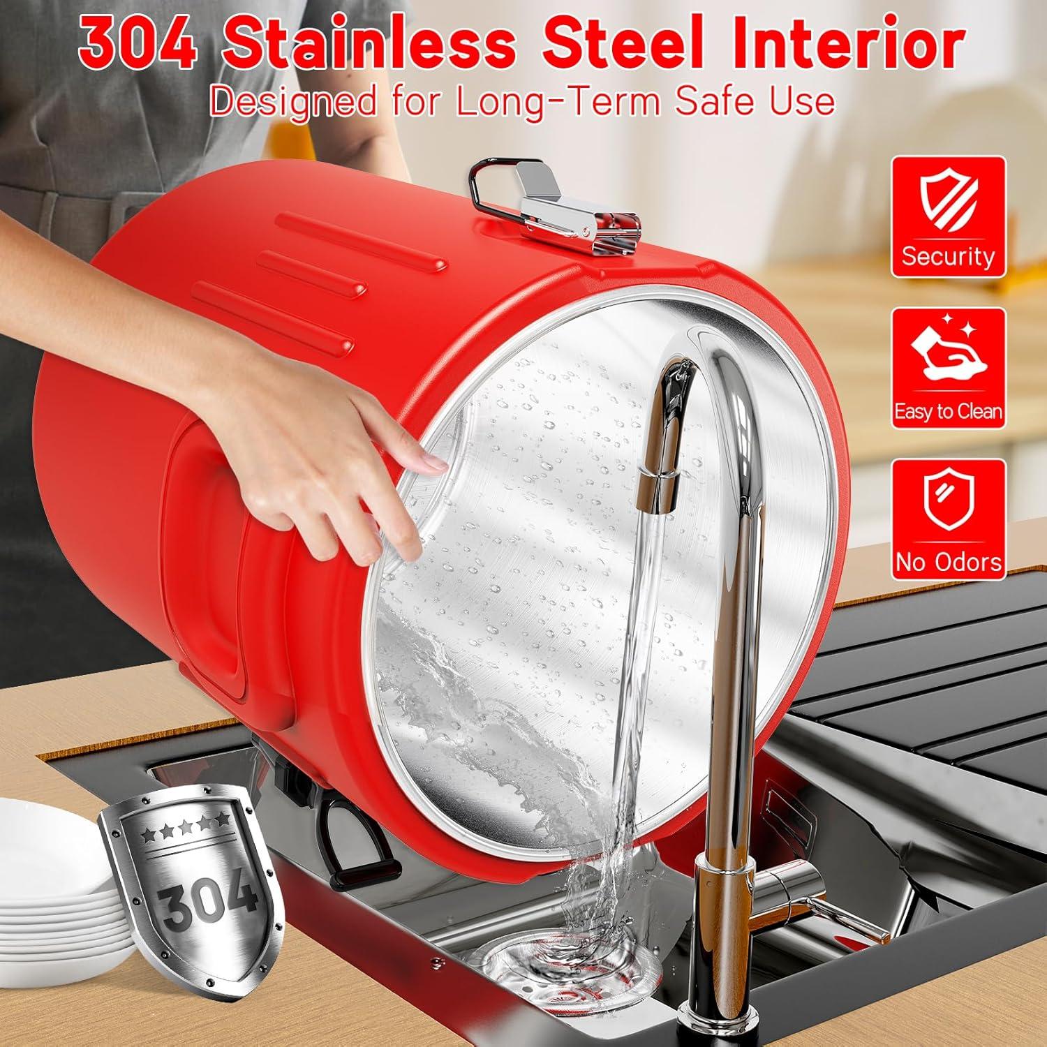 Dispensador de Bebidas Aislado XVEZUA 1.6 Galones Acero Inoxidable