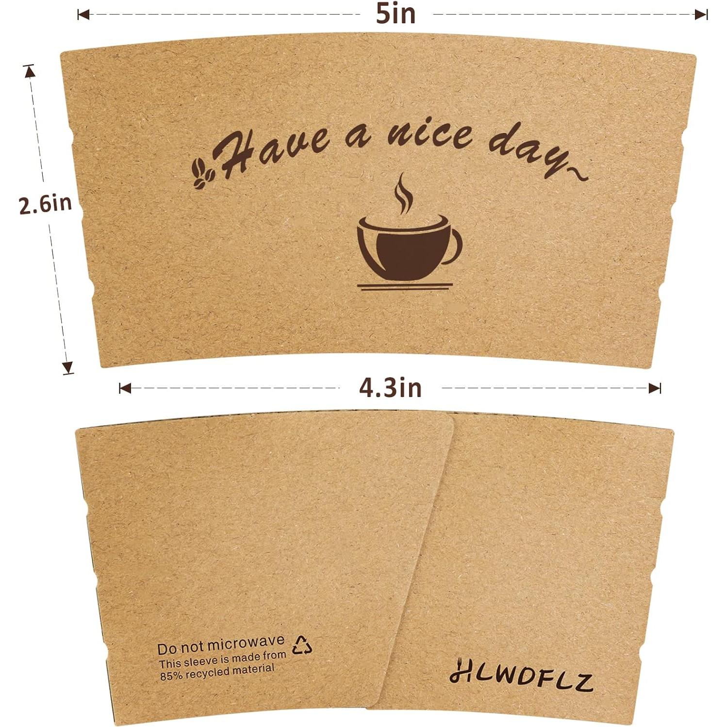 Mangas desechables para tazas HLWDFLZ 50 unidades 10-20 oz