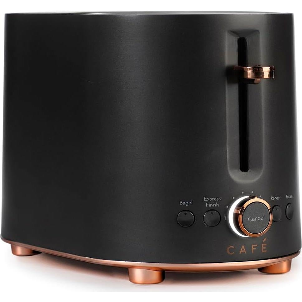Tostadora Cafés 2 Rebanadas Negra Mate con 4 Funciones