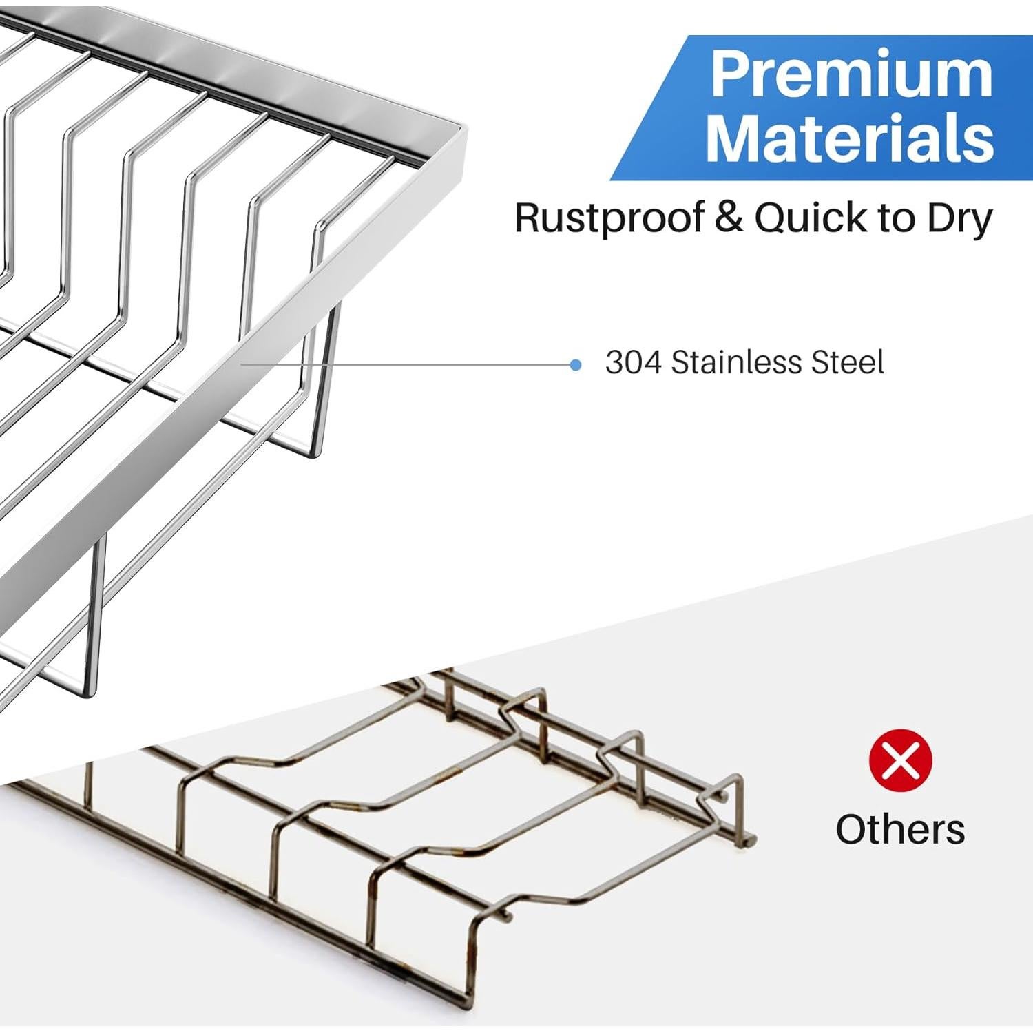 Escurridor de Platos Ajustable SNTD - Metal Plata 68-88 cm