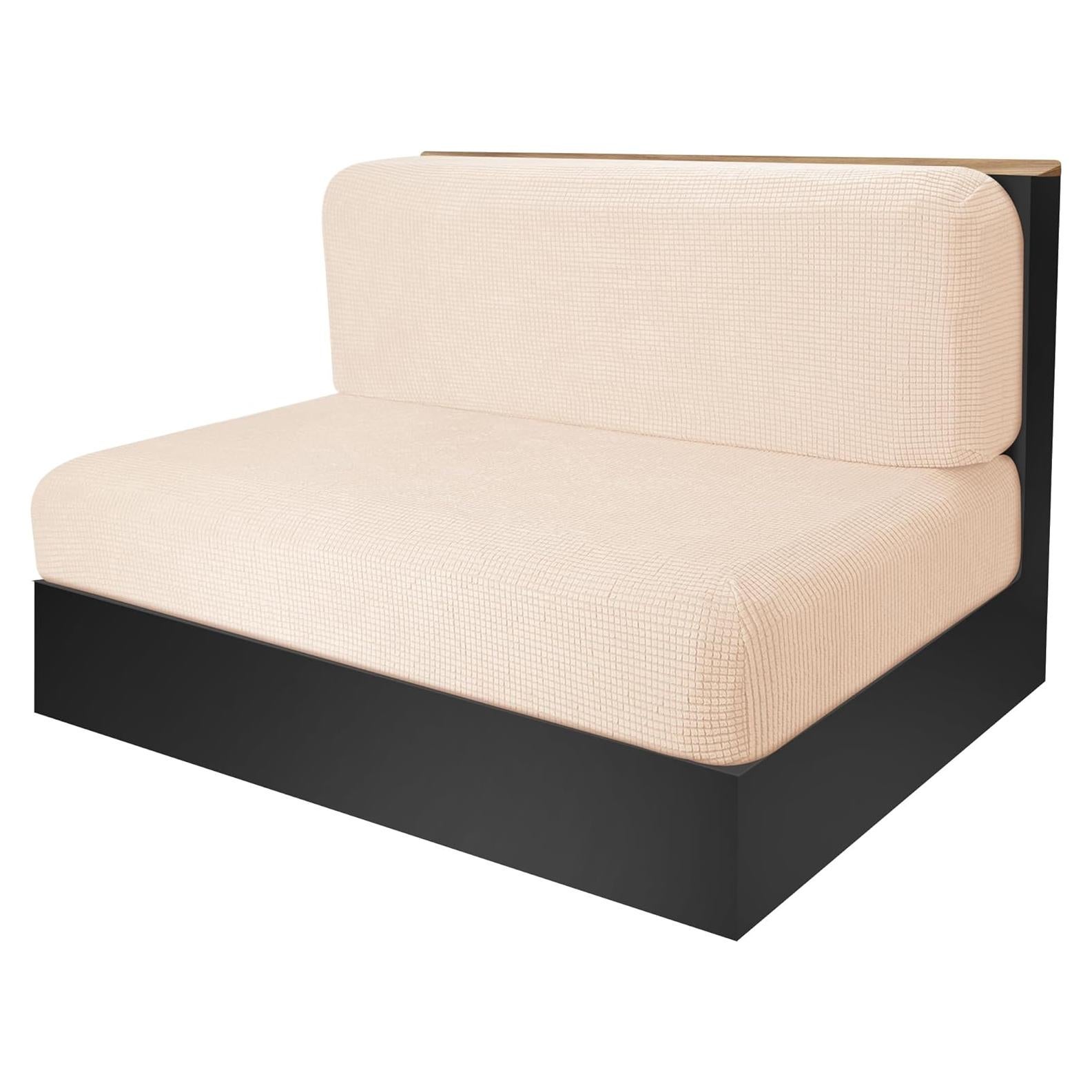 Funda de Cojín para Sofá Loveseat RunNico Beige - Lavable y Elástica