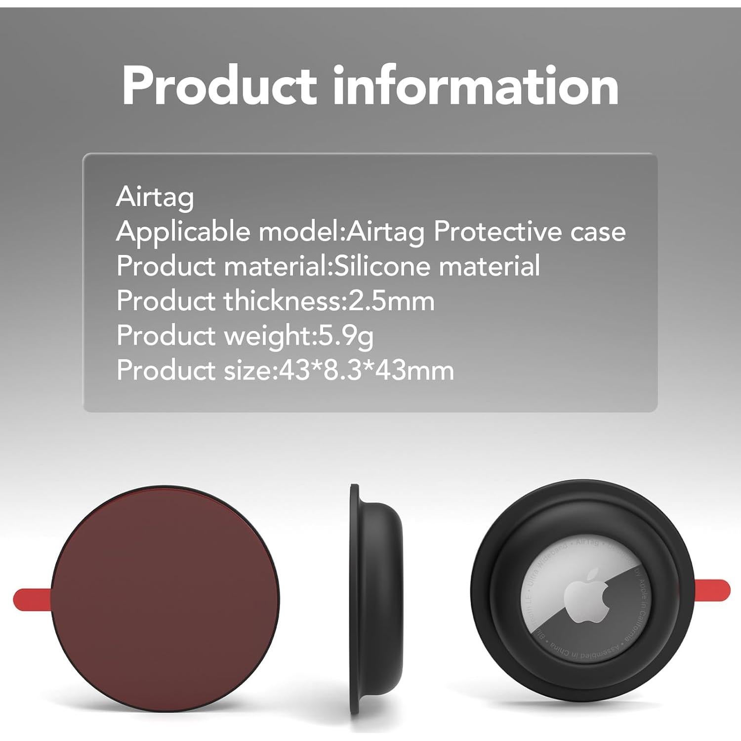 Funda Adhesiva Aimtel para Apple AirTag - Paquete de 4 Unidades