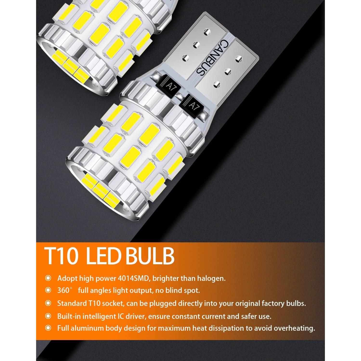 Paquete de Bombillas LED Interiores MEALAM para Toyota Camry 2007-2011