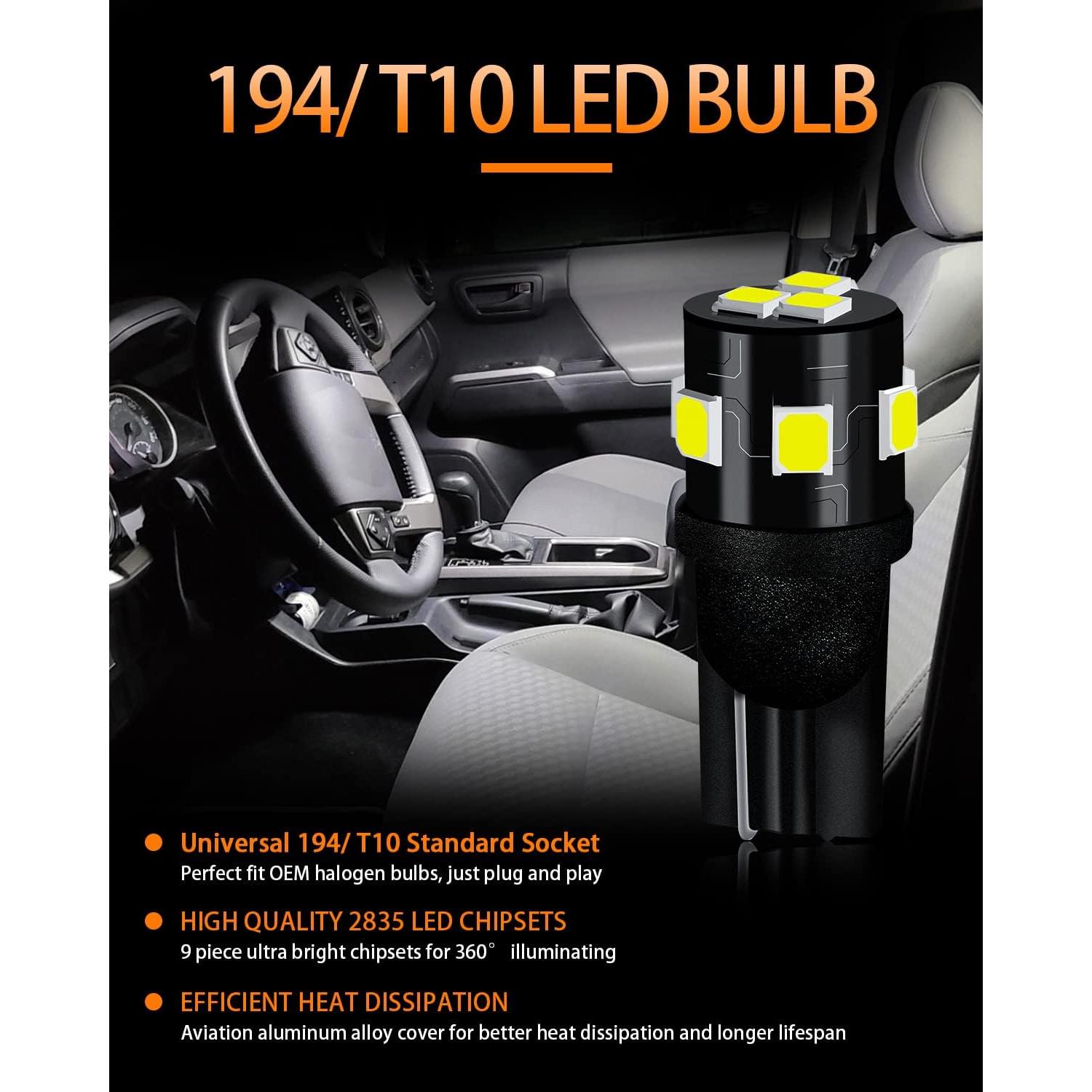 Paquete de Bombillas LED Interiores MEALAM para Toyota Camry 2007-2011