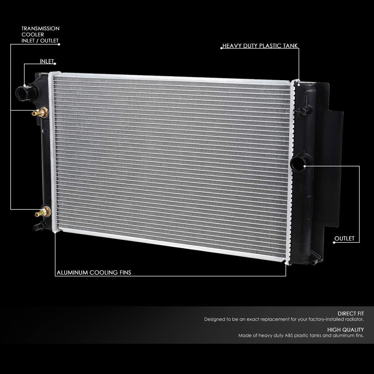 Radiador de Aluminio DNA Motoring OEM-RA-13001 para Scion xB 08-15