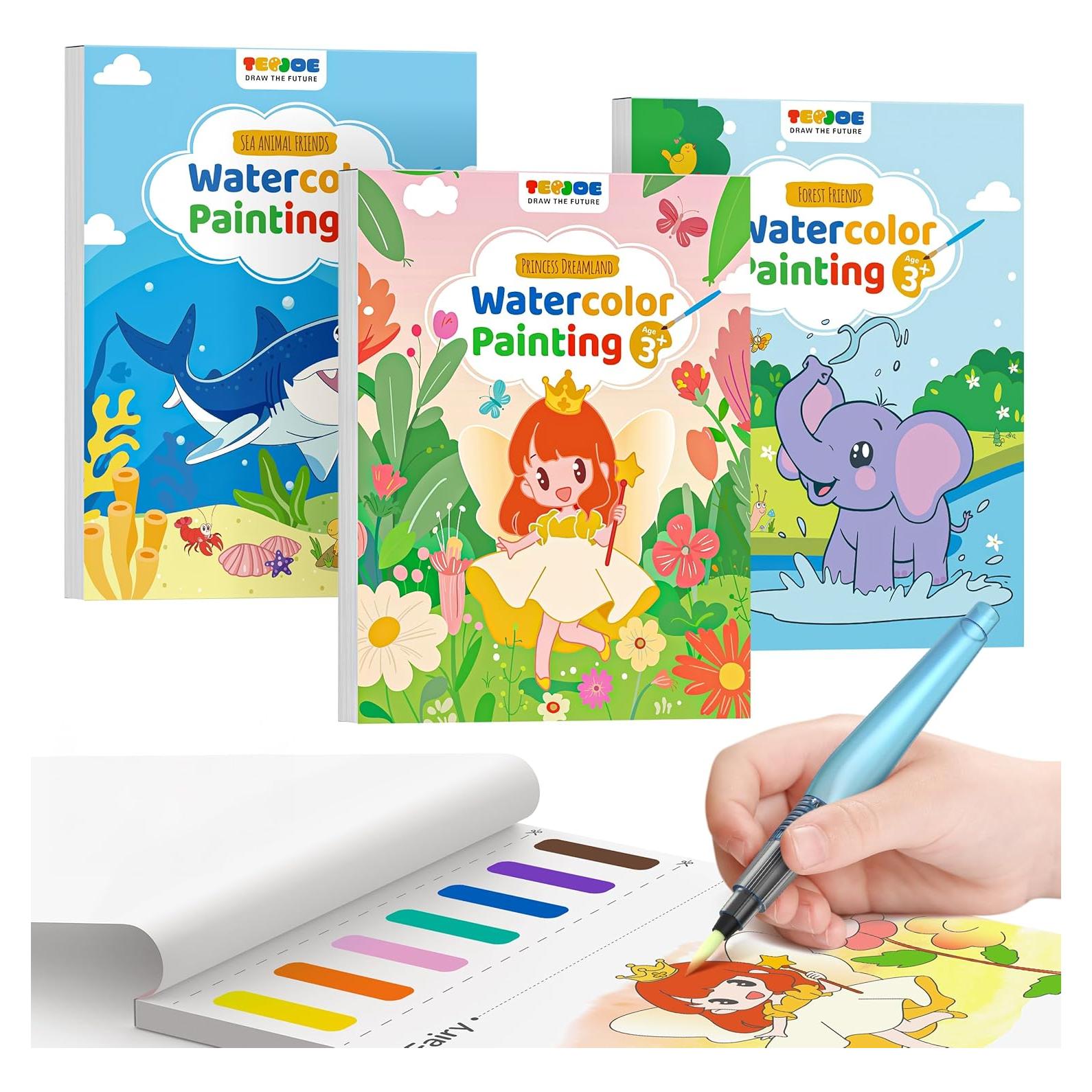 Set de Pintura Acuarela TECJOE para Niños 4-8 Años