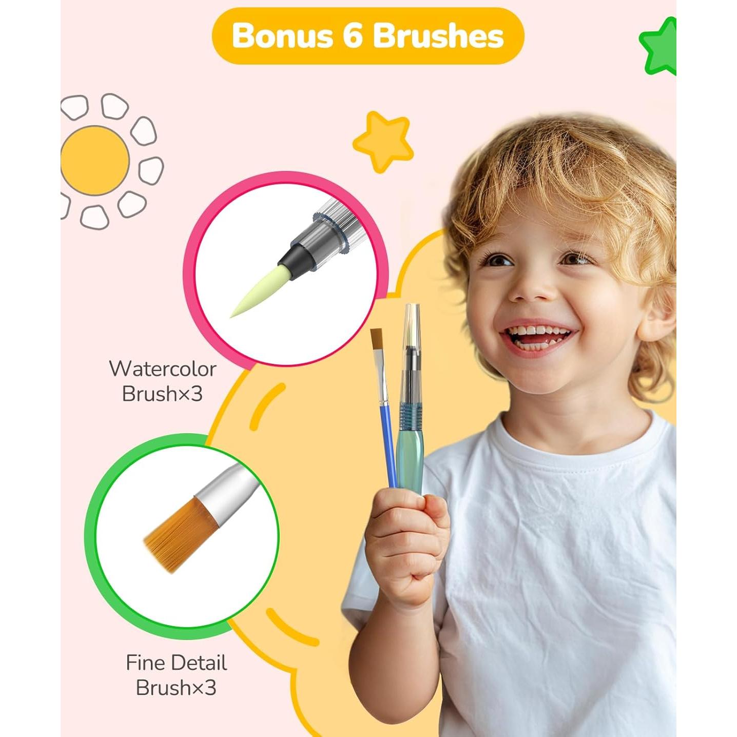 Set de Pintura Acuarela TECJOE para Niños 4-8 Años