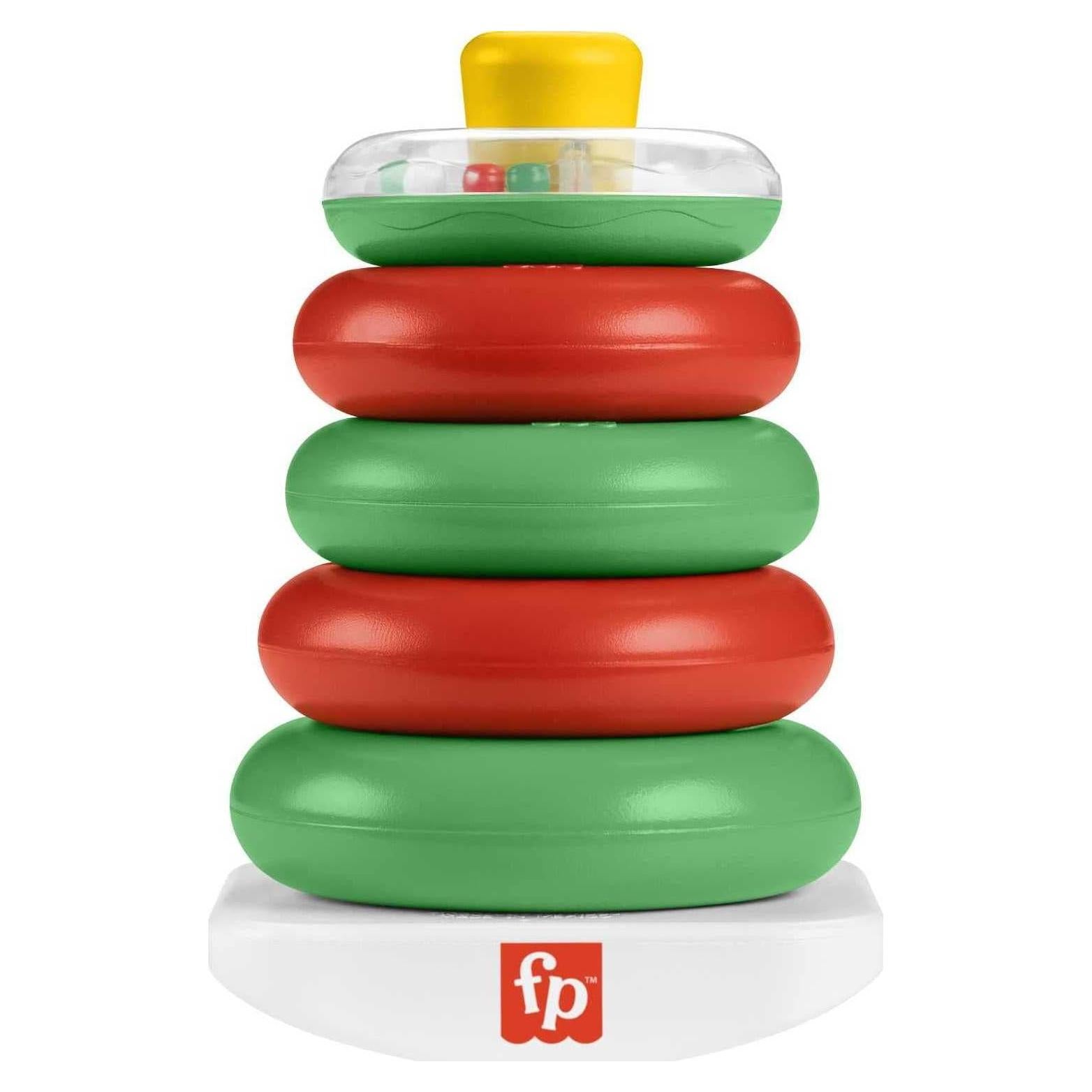 Juguete de apilamiento Fisher-Price Rock-a-Stack navideño