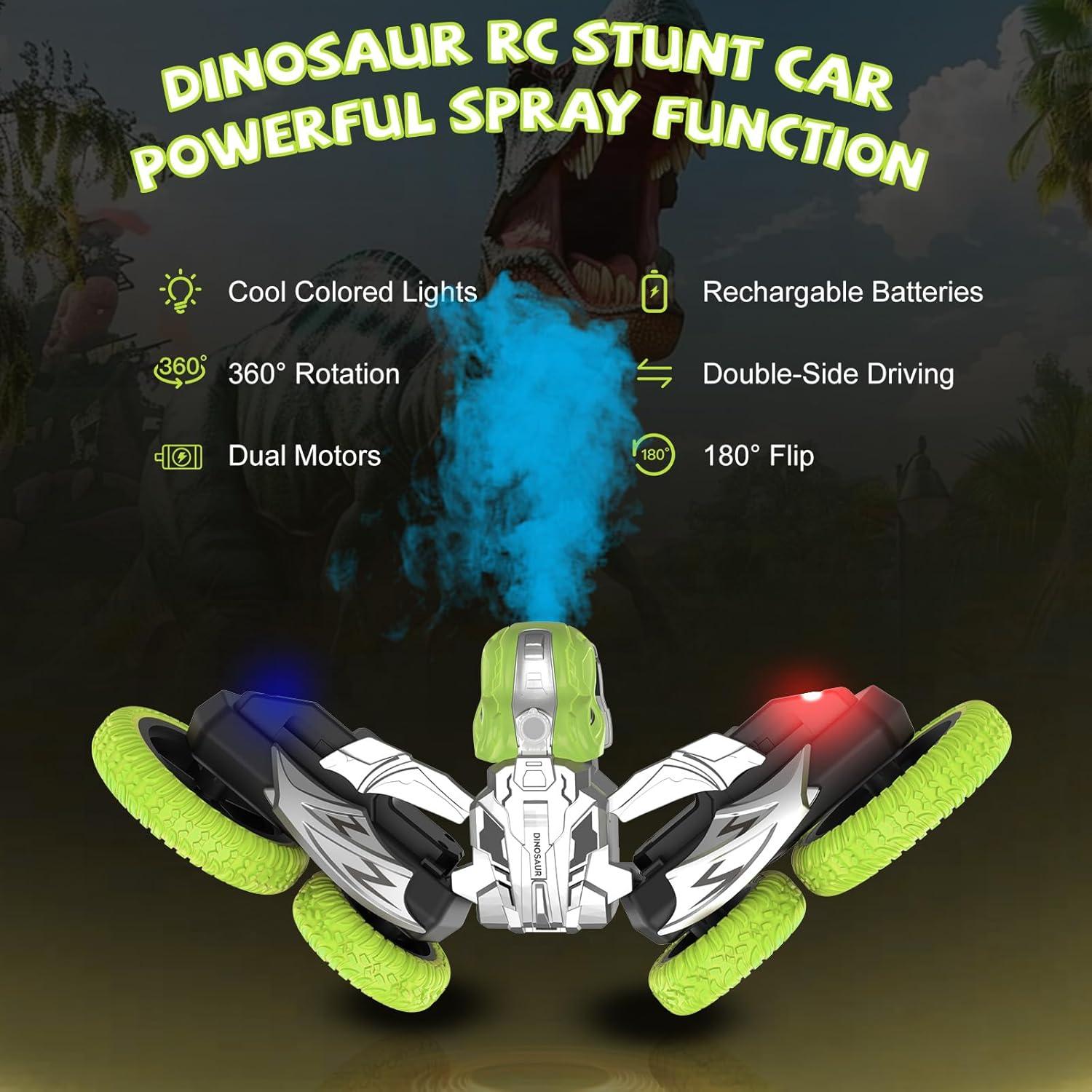 Coche Acrobático RC Paaxido 4WD 360° Verde para Niños 6-14 años