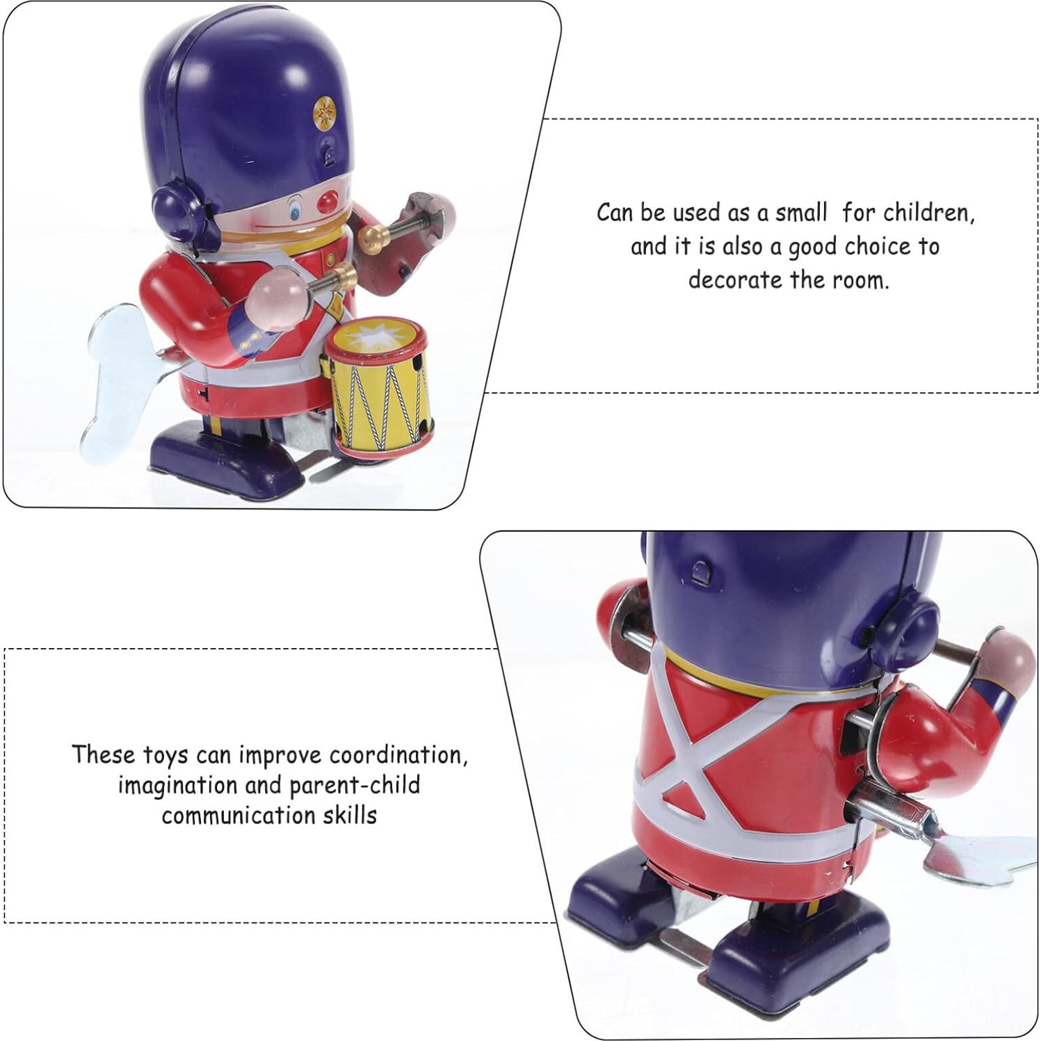 Juguete de cuerda EXCEART mini decorativo 6x6x9 cm