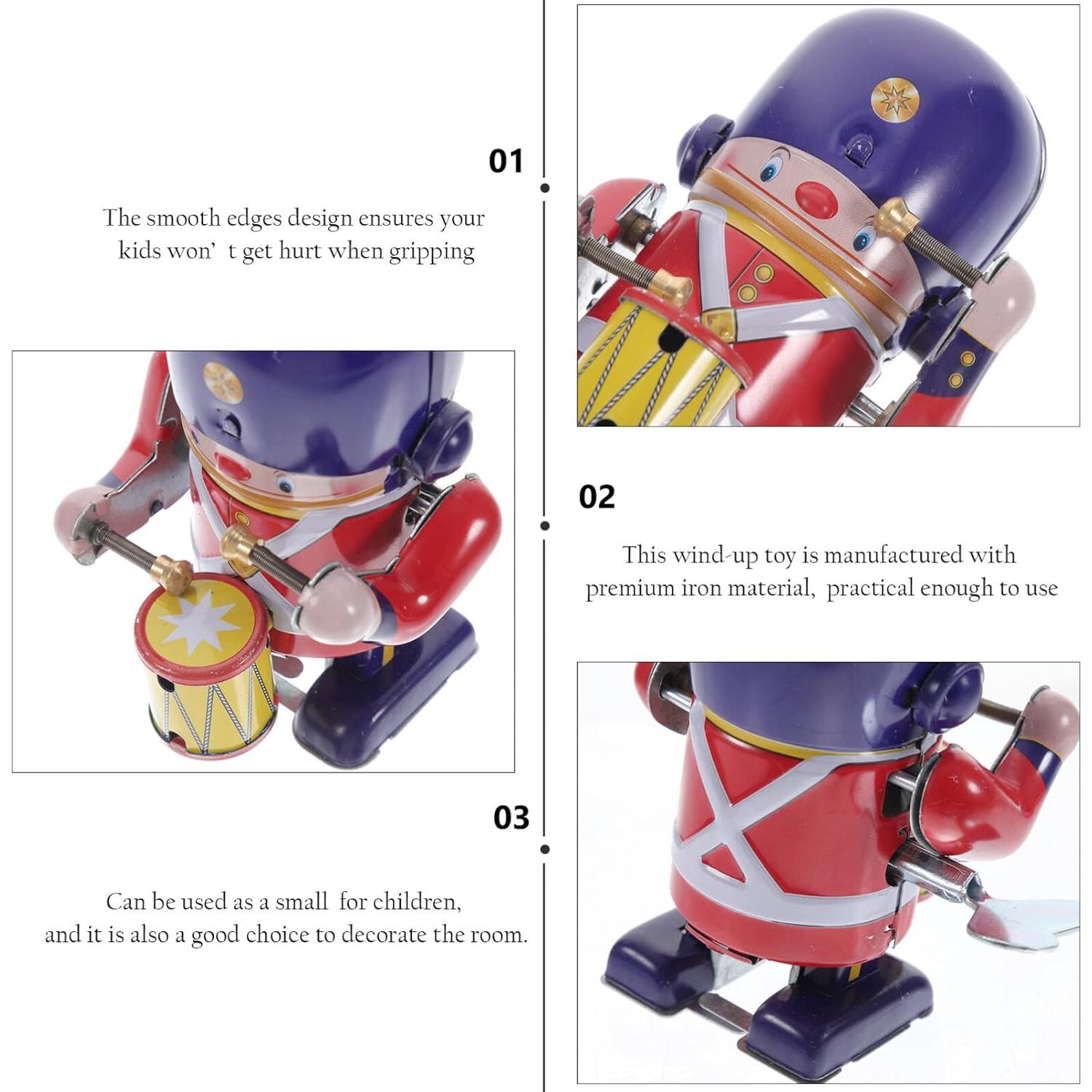 Juguete de cuerda EXCEART mini decorativo 6x6x9 cm