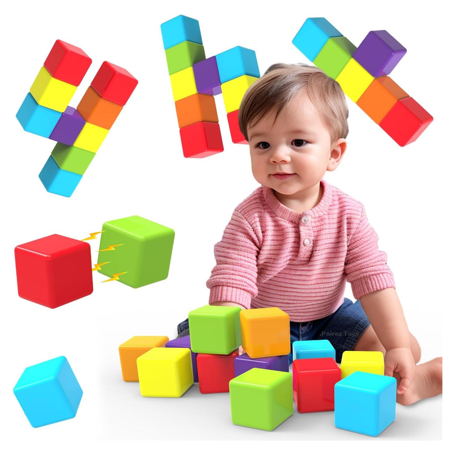 Bloques de Construcción Magnéticos Grandes Pairez Toys 12 PCS