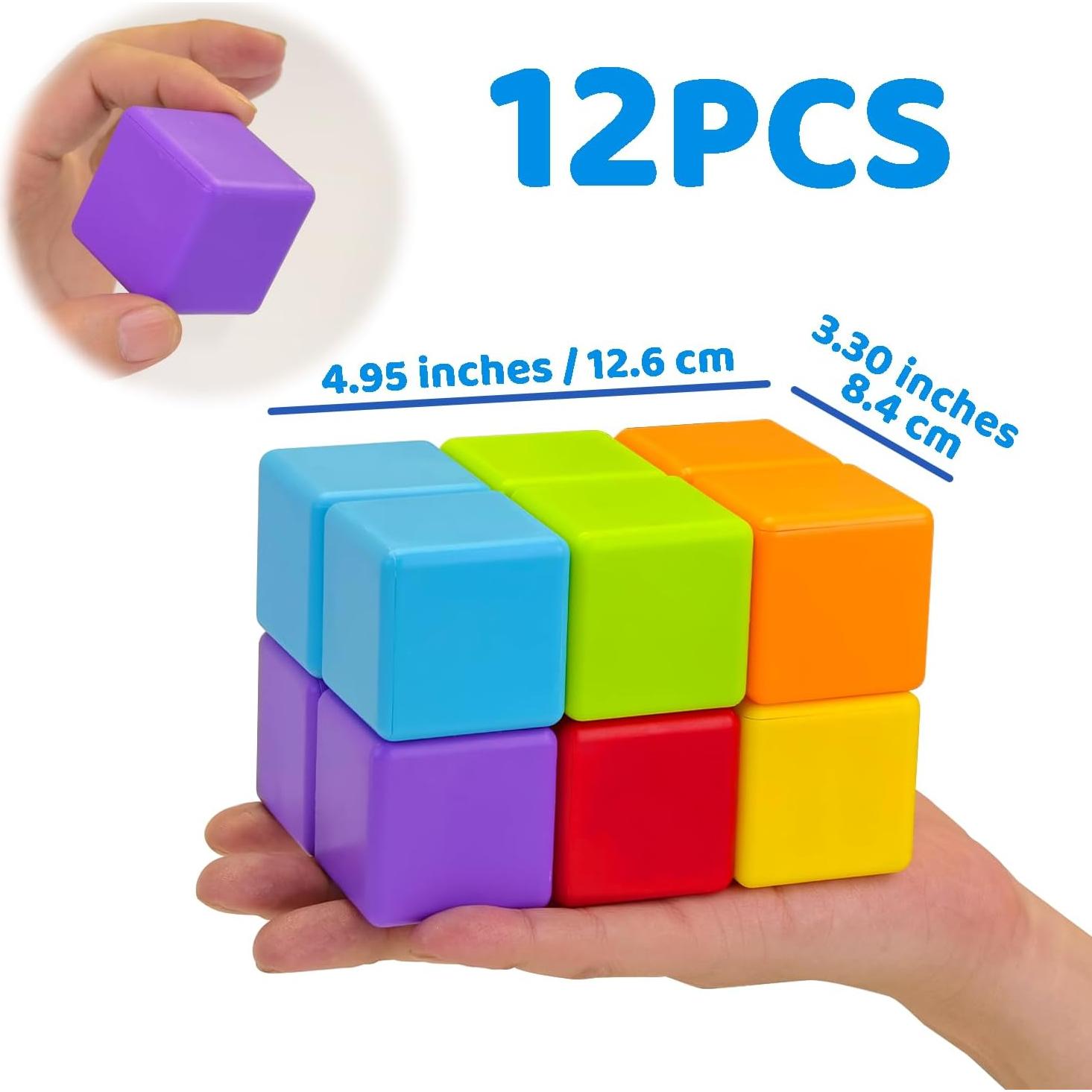 Bloques de Construcción Magnéticos Grandes Pairez Toys 12 PCS