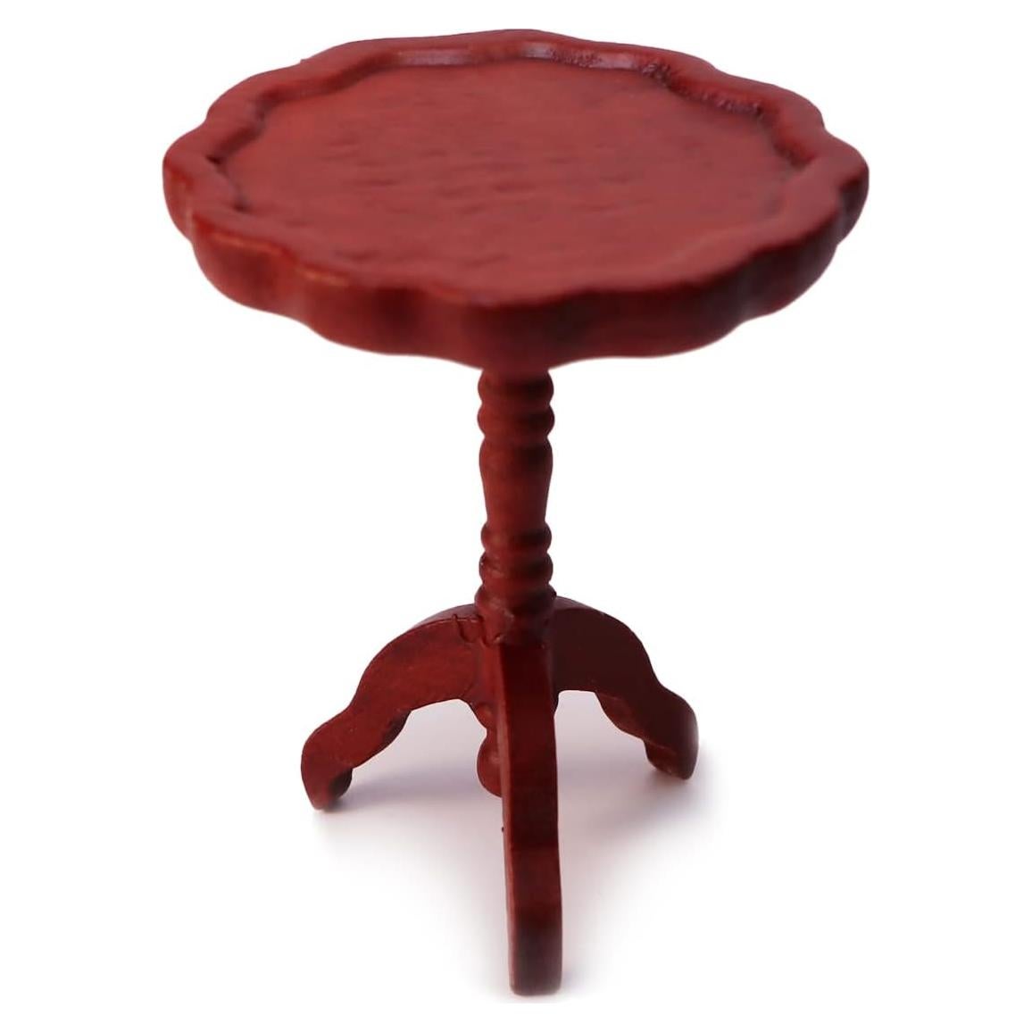 Mesa de extremo de madera Cutemini para casa de muñecas 1:12