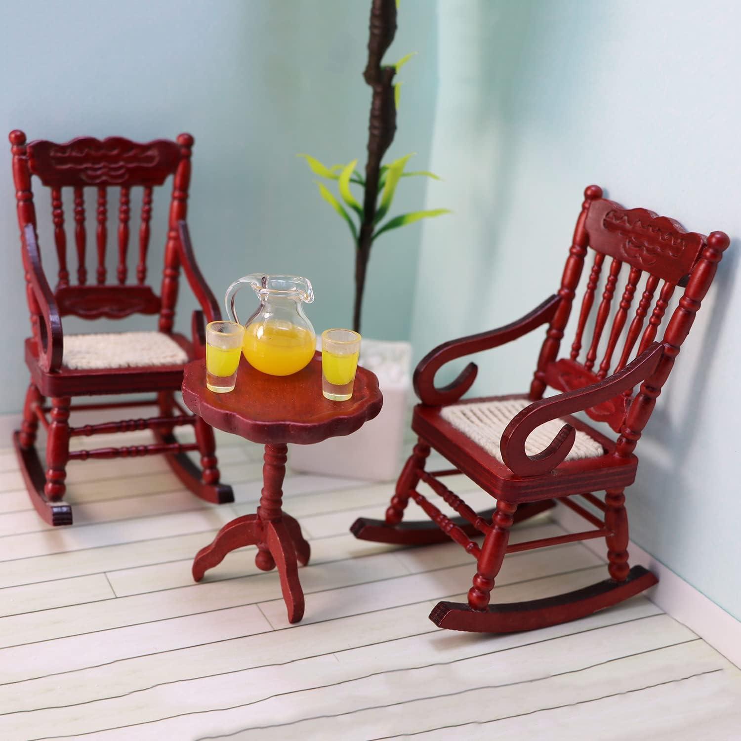 Mesa de extremo de madera Cutemini para casa de muñecas 1:12