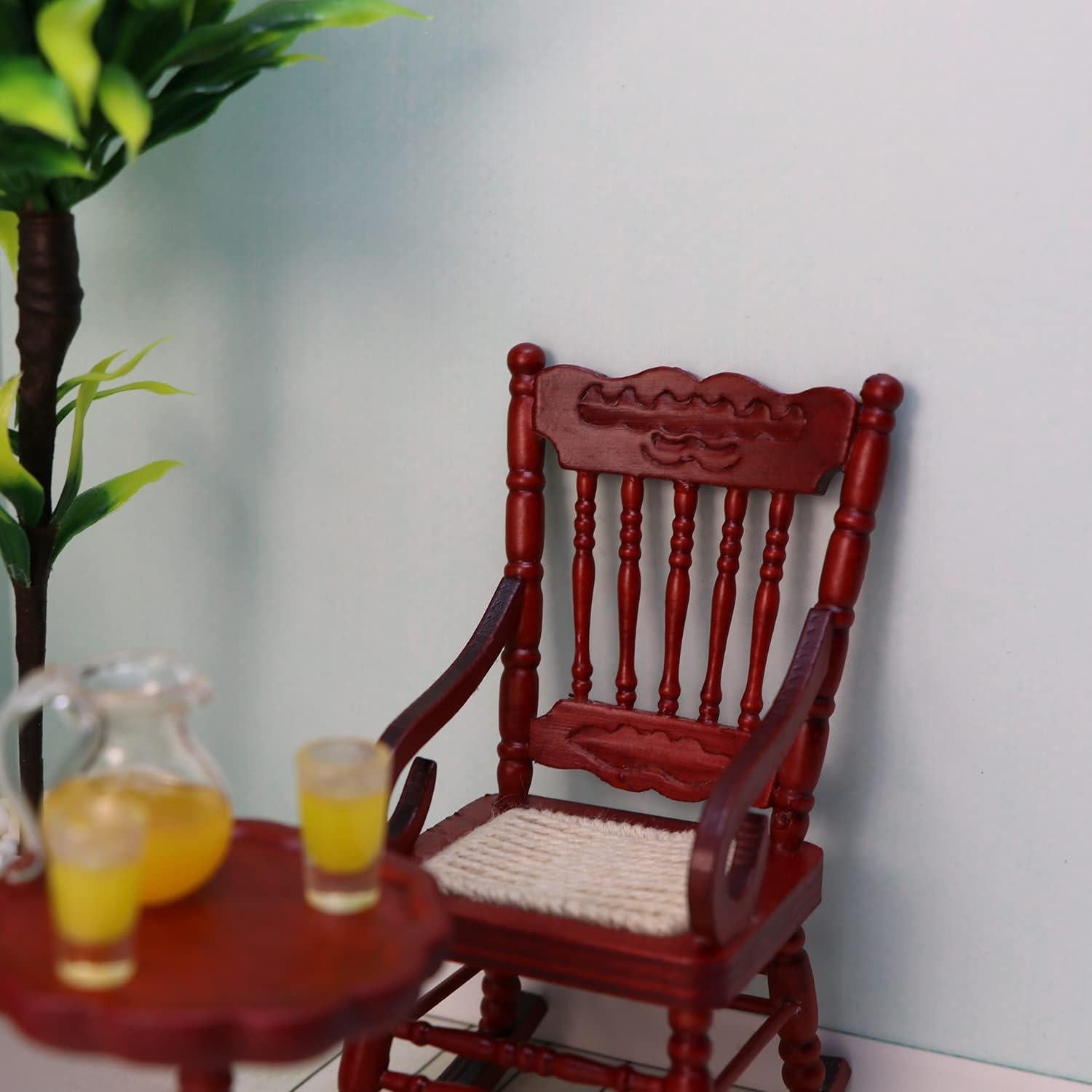 Mesa de extremo de madera Cutemini para casa de muñecas 1:12