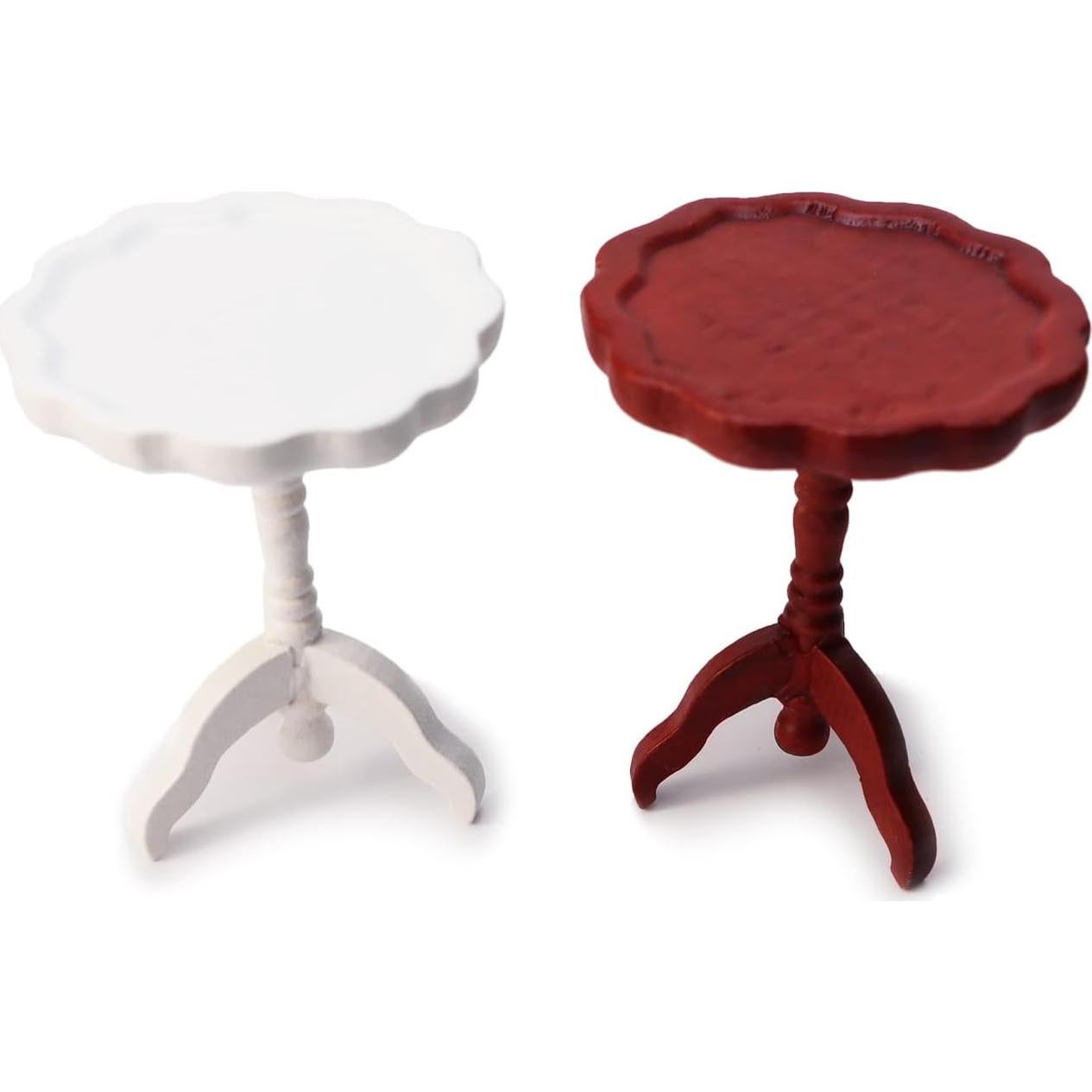 Mesa de extremo de madera Cutemini para casa de muñecas 1:12