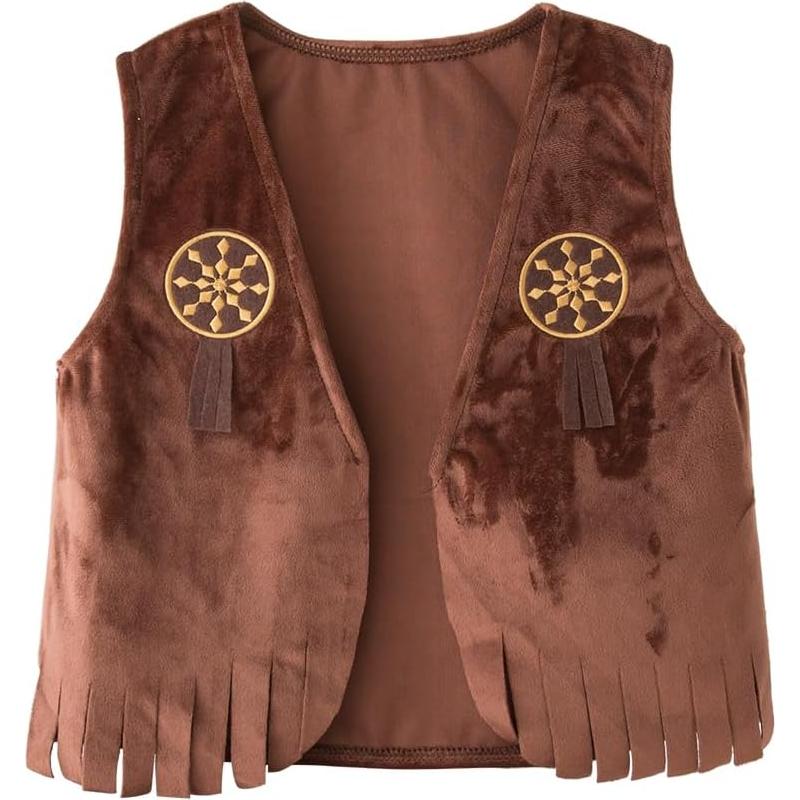 Disfraz de Vaquero Infantil LXKIKMM - Chaleco y Pañuelo