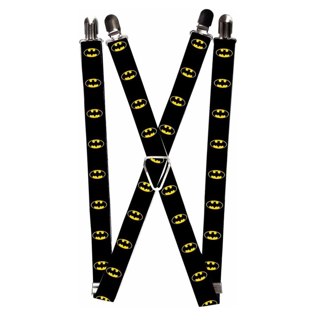 Tirantes elásticos Buckle-Down Batman Negro/Amarillo 2.54 cm