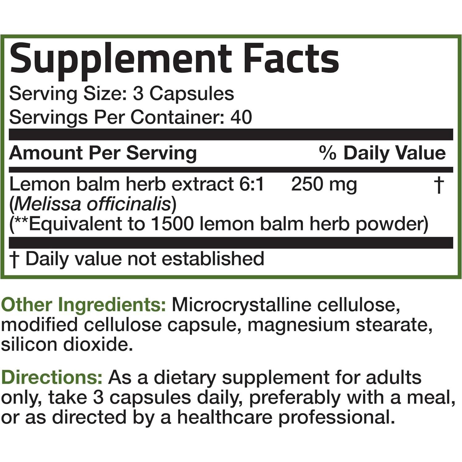 Suplemento Bronson Bálamo de Limón Extra Fuerte 120 Cápsulas