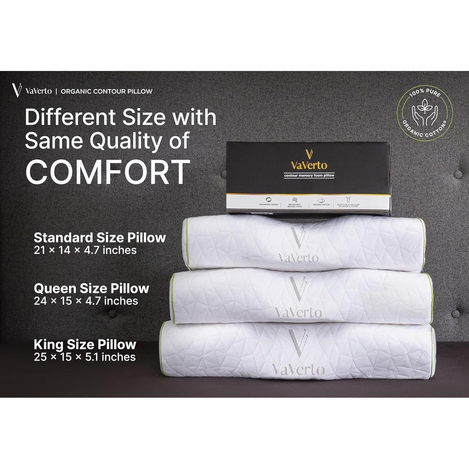 Almohada Cervical Ortópedica Vaverto CSP - Espuma de Memoria Ajustable