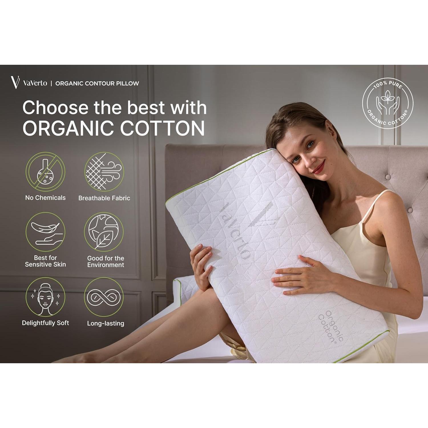 Almohada Cervical Ortópedica Vaverto CSP - Espuma de Memoria Ajustable