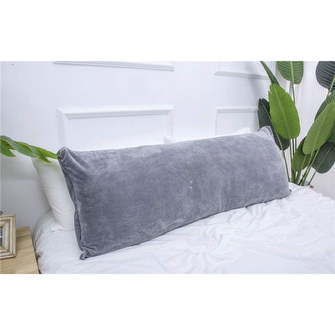 Almohada Corporal 1 MIDDLE ONE 137x51 cm Terciopelo Gris Azul