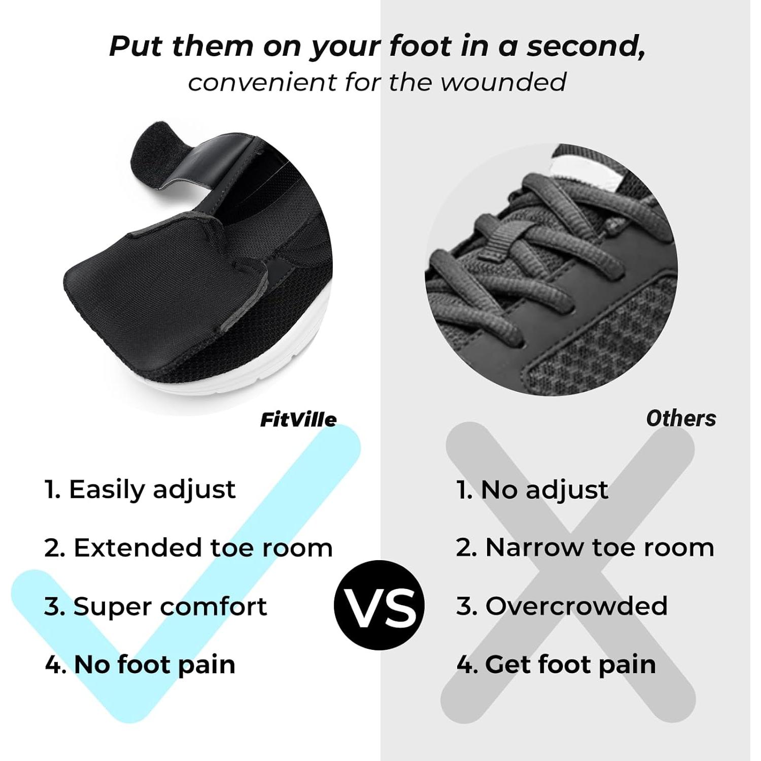 Zapatos Diabéticos FitVille Mujeres Ancho Amplio Malla Negro